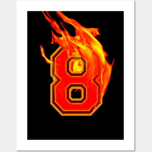 Burning Hot Sports Letter 8 Posters and Art